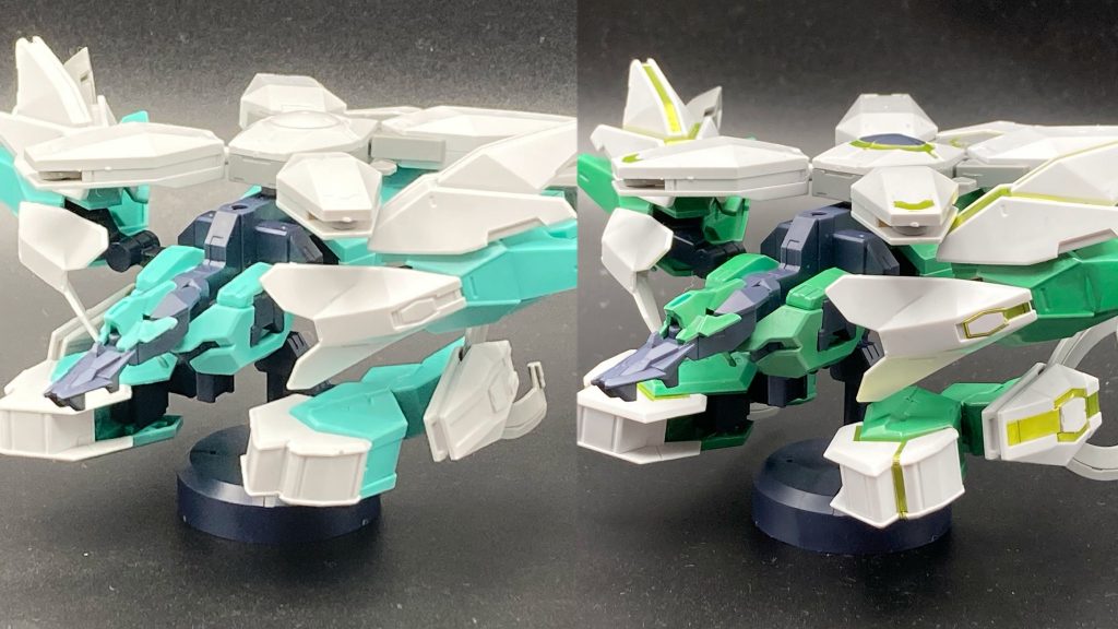 色味は好みの仕上がりになりましたが、メタリック感や粒子感は他のアーマーに比べ少ない仕上がりになってしまっていますこちらはまだ改善の余地ありですね最後に、例の特別なアーマーは別枠で紹介させていただこうと思いますので、もしよかったらご覧いただけると嬉しいです‼️