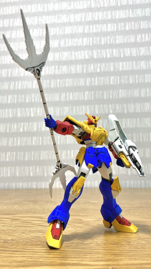 ウエポンセットドラゴンハング　(シールド化)ツインビームトライデント配色調整中なため未塗装です