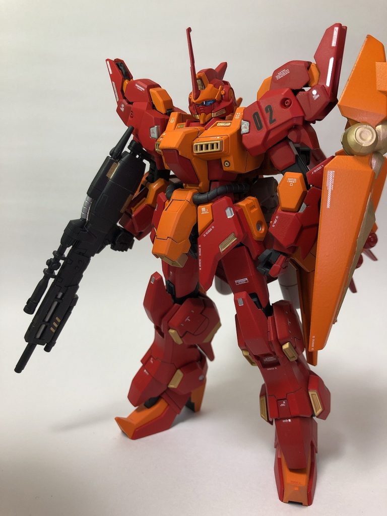 シールド有ver.個人的にはコードギアスの紅蓮弍式をイメージしたカラーにしたはずだったんですが、いつの間にかエヴァ弐号機になってましたw以下アピールショットです。