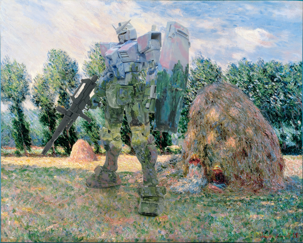 前回製作したガンダム、積みわらに立つも合わせてお楽しみください！