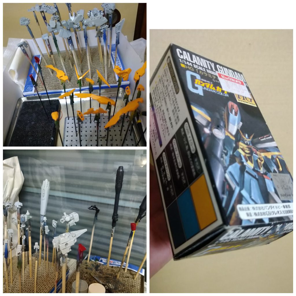 ガンダムカラーを薄めてエアブラシ薄塗り2層としました。