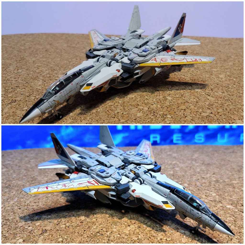 武装を外した状態です。この状態だとガンプラ感が薄れますね。今回は塗装が筆塗りデビュー作という事で、塗料には初心者に優しく臭いも無いと噂のシタデルカラーを使用しました。白い部分: ガンダムマーカーニューホワイト→シタデルホワイトスカー(レイヤー)明るい灰色:シタデルコラックスホワイト(ベース)黒色:シタデルアバンダンブラック(ベース)黄色:シタデルユリエルイエロー(レイヤー)赤色(胸部、肩部のみ):シタデルメフィストンレッド(ベース)金色:シタデルリトリビューターアーマー(ベース)各パーツは塗装後シタデルストームシールド(テクニカル)を塗り塗膜強化を図っていますが。。。少しパーツが擦れると剥がれます。やはりスプレーのトップコートでないと可動部の擦れに対応できないかもという印象です。しかしシタデル塗りやすい。すぐ乾くから重ね塗りのハードルが高くないように感じました。パレットに持った塗料もすぐに乾いたのにはおどろきました。