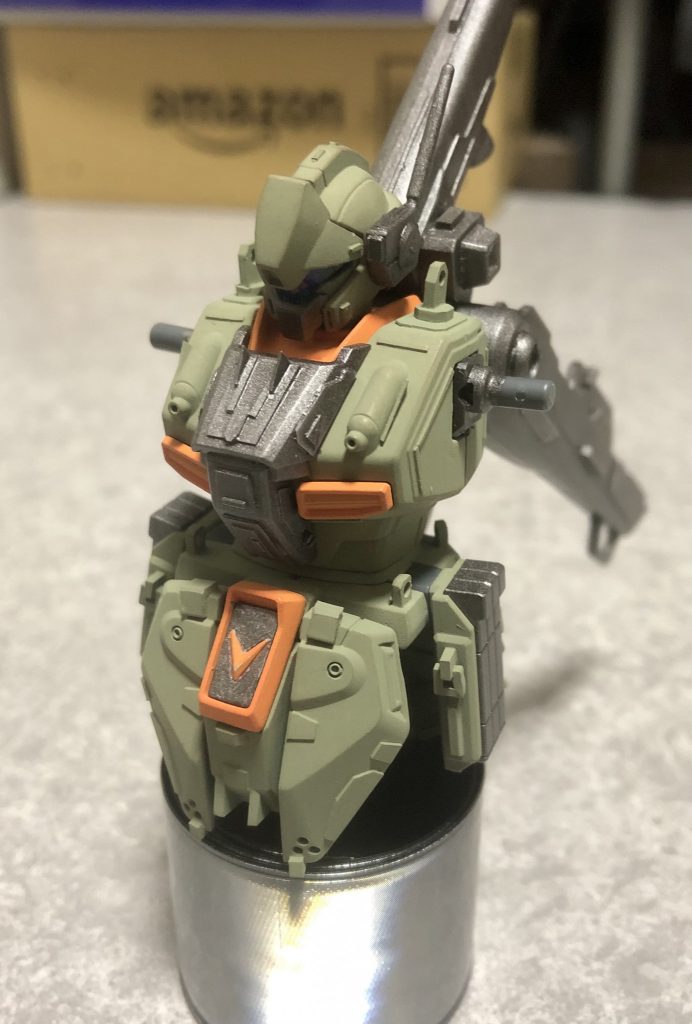 アクリルガッシュで筆塗り1次塗装