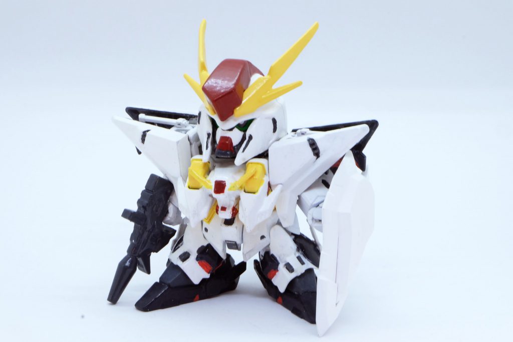 SDフレーム。ちんまり可愛くできました。目もちゃんと見えます。元のキットより稼働しないのが欠点。