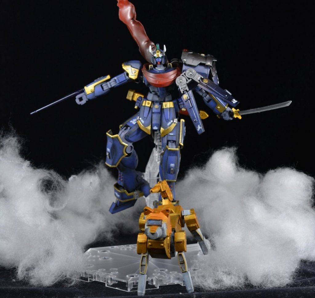 煙とともに現れ、暗殺実行。今回初めてディスプレイにわたを使いましたが、手軽に臨場感が出てすごくいい感じだと思いました。今後も機会があれば使っていきたいです。