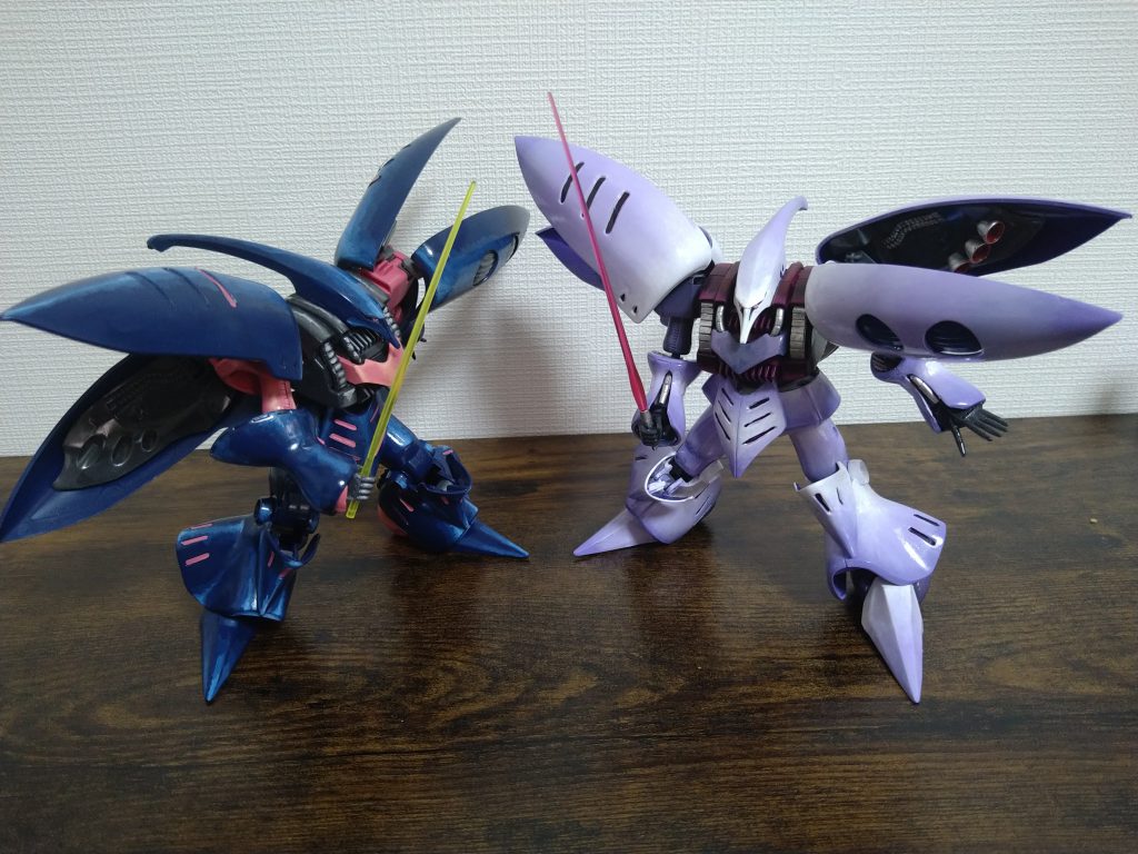 以前作成したキュベレイマークⅡと。以前より少し上達しました。