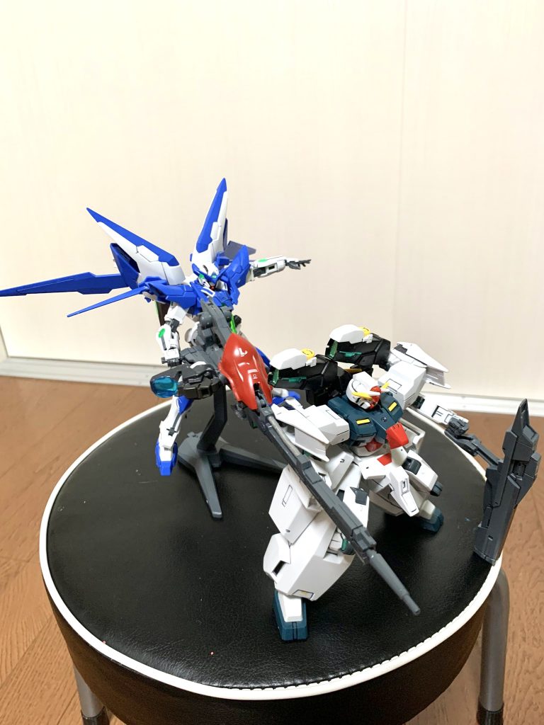 アメイジングエクシアと一緒にGNアメイジングメガランチャー掃射！もちろんスローネがモチーフです！