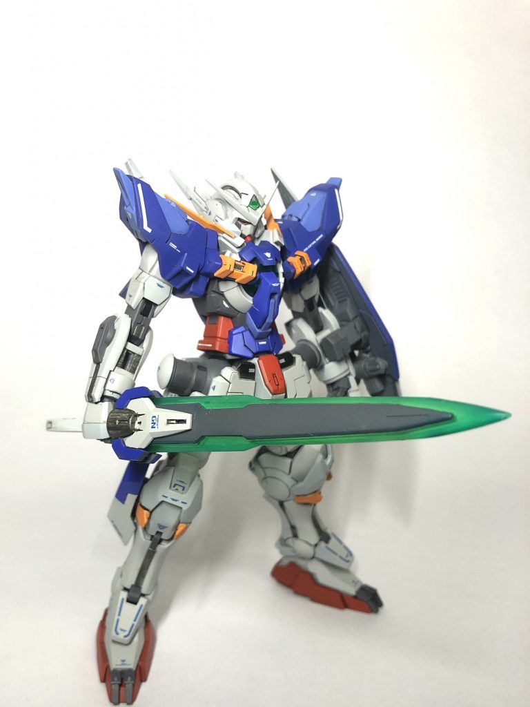 GNブレイブソード腕部固定型のGNソードは取回しが不便に感じた為、柄をつけてみました。