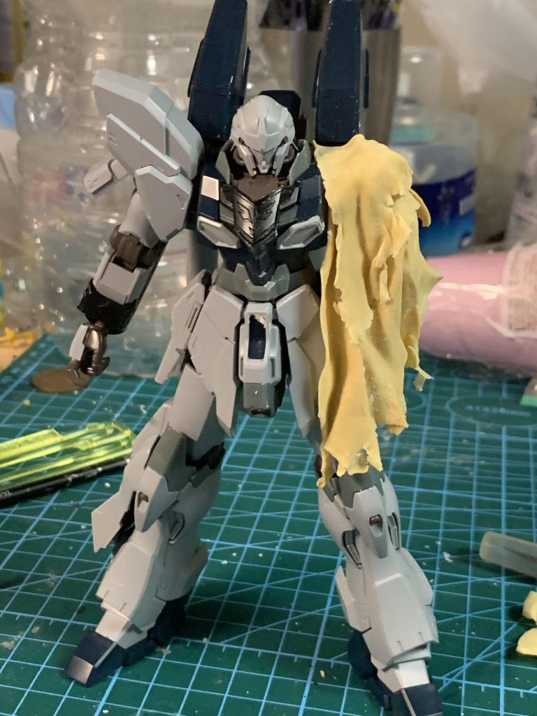 布の表現をしてみた段階この時点ではかなり不安でした。