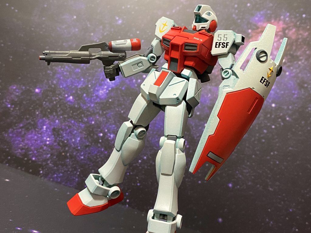 EGガンダムのプロポーションでジム系を組んでいます。