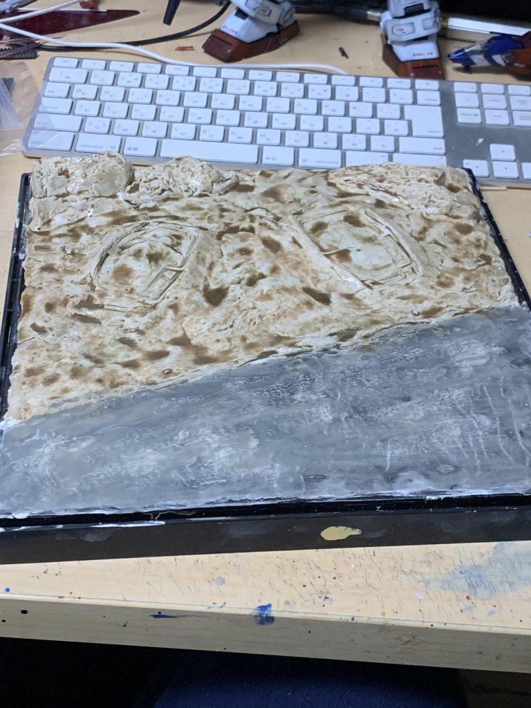 毎度不安になる下地……特にアスファルト部分がきちんとできるか心配