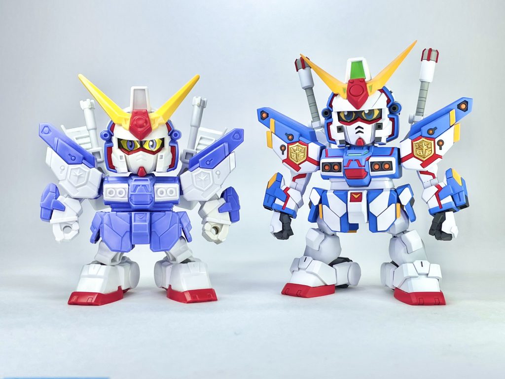 最後に無改造のキットと並べて。なかなか劇中の雰囲気を再現できたかと思います。オプションZや、同じフォーマットでのゼロや爆熱丸の制作なども行いたいですね。最後までご覧いただきありがとうございました!Twitterに制作過程など上げておりますので、よろしければ覗いてみてください。リプライなどもいつでも大歓迎です。