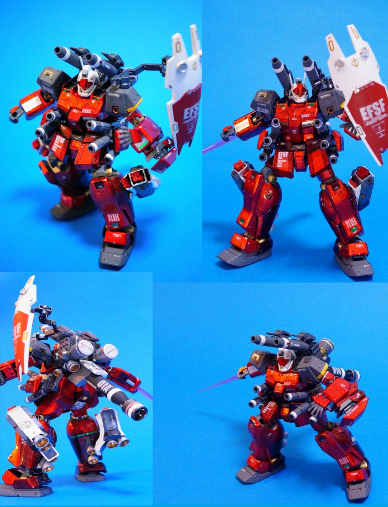 RX-77がマットな赤であったことに対して、RX-177はキャンディ塗装のようなメタリックの赤となっている。これは装飾ではなく、後のグリプス戦役の百式などに採用された、耐ビームコーティングの初の試験運用がその理由。この時期にはジオンのモビルスーツやモビルアーマーも様々なビーム兵器を用いるようになっていることから、Iフィールドなどの大がかかりな装置を用いずにある程度ビームを弾く簡便な方法として注目された。一方、敵機の兵装にはMS用バルカン、マシンガン、バズーカなどの実体弾も併用されていることから、シールドも引き続き装備するも、サンダーボルト宙域で好評だったサブアームによるシールド装備スタイルを採用した。