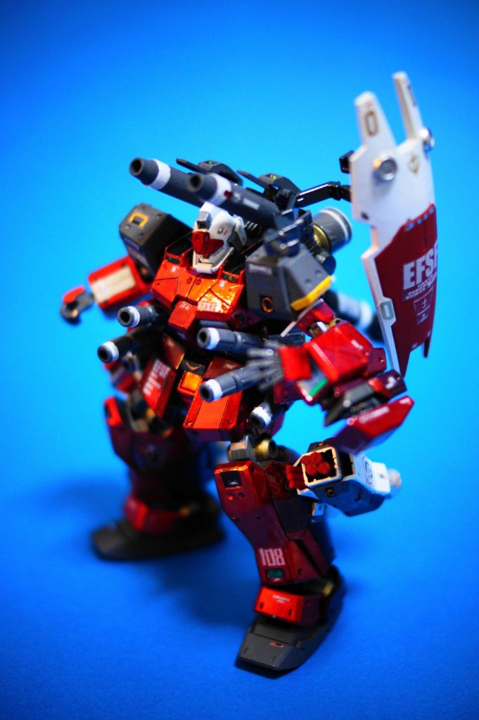 ありそうでなかった、ジムキャノンIIのガンキャノン化。「充分イケル」と自己満足率100%でした(笑)。