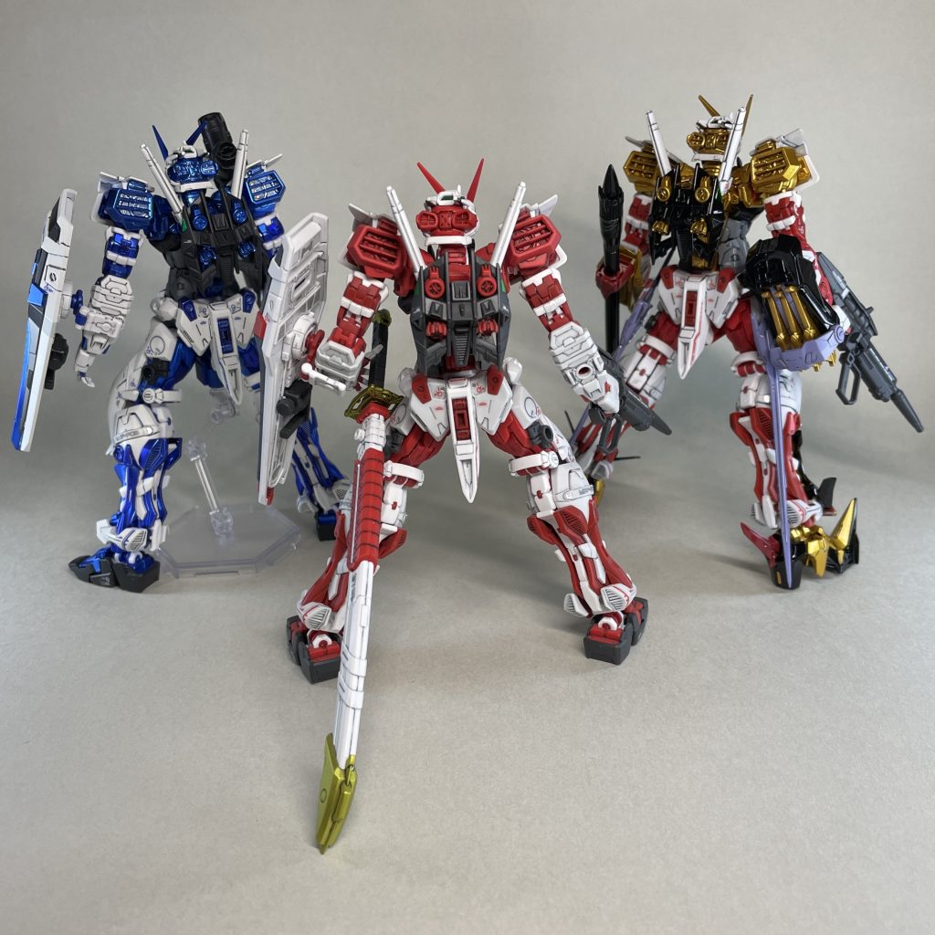 今までに製作したRGアストレイ3体 うしろ