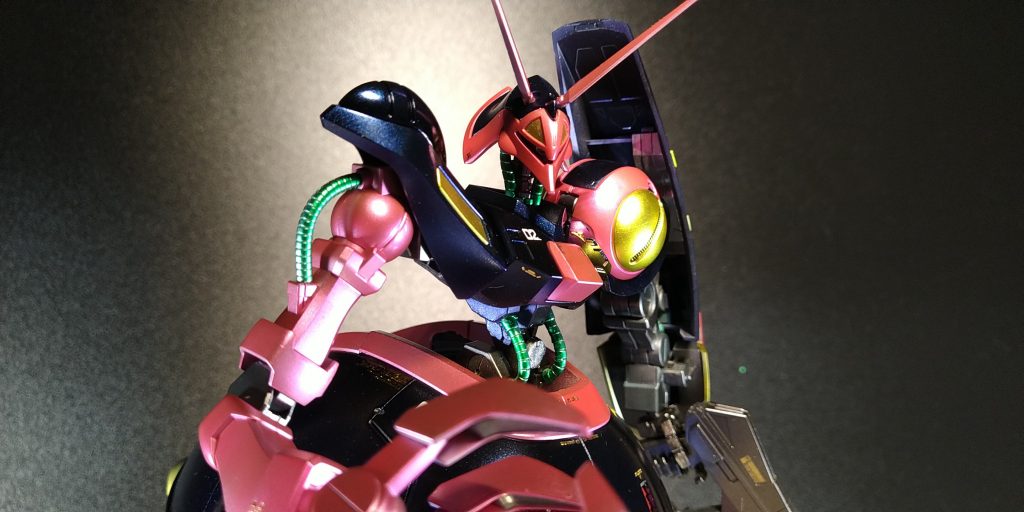 上半身アップ　クリアーピンクの重ね塗りは結構大変でした