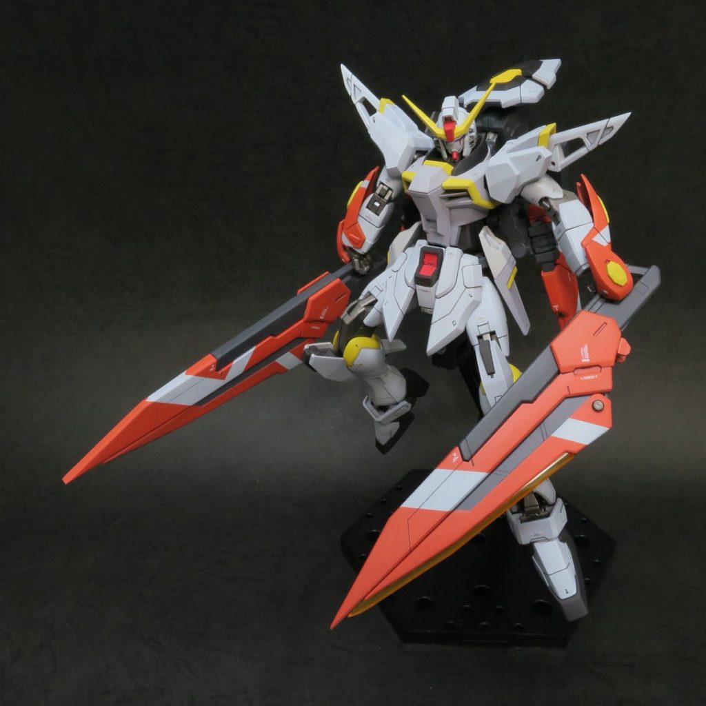 ソード展開。武装類の塗装は「ドレッドノートイータ」から引用。というか武器の構成、配置はほとんど一緒ですね。 ここまで見ていただきありがとうございました。コメント、いいねいただけると制作の励みになりますのでよろしくお願いします。