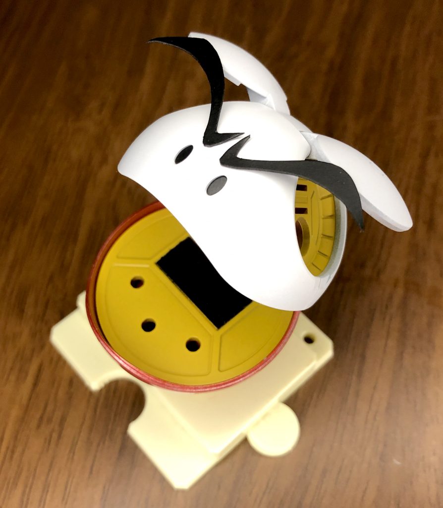 新しい方のハロプラで制作しております中も割とちゃんと塗っているのですがこうするとマルマインとは思えない姿になりますねここまでご覧いただきありがとうございます。以前もマルマインは制作しているのですが新しいハロで改めて制作を行いました。新しい方の機構も活かせた面白い出来になったかと思います。