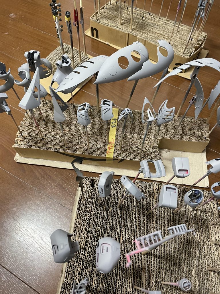 サフ吹いて、平滑性を確認しました。