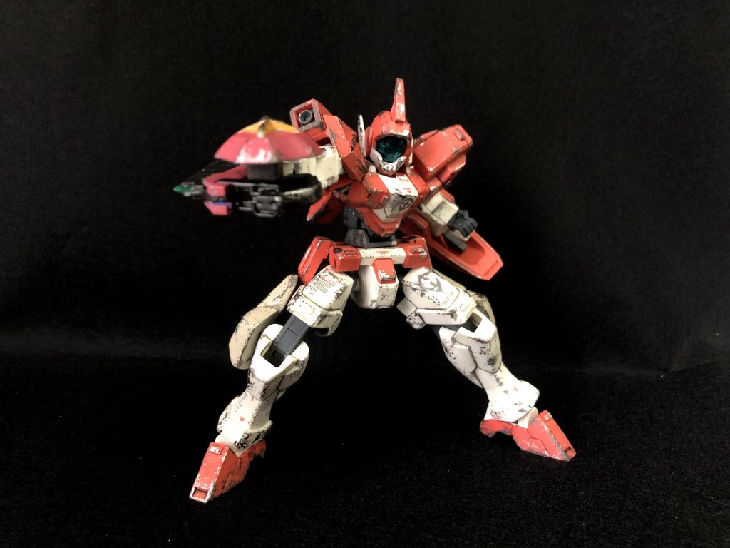 ライフルモードで構えたポーズ