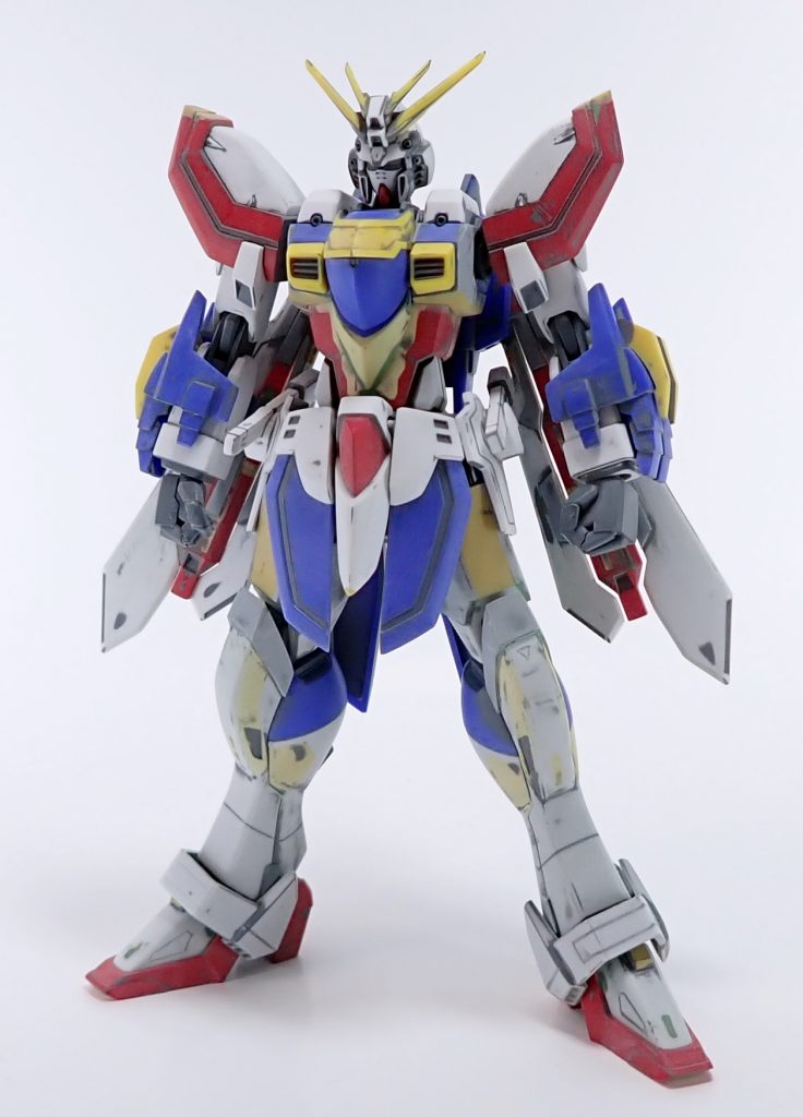 塗装前状態インパルスのパーツをゴッドガンダムに合わせるため、パテやプラ板でちょこちょこ修正しています。