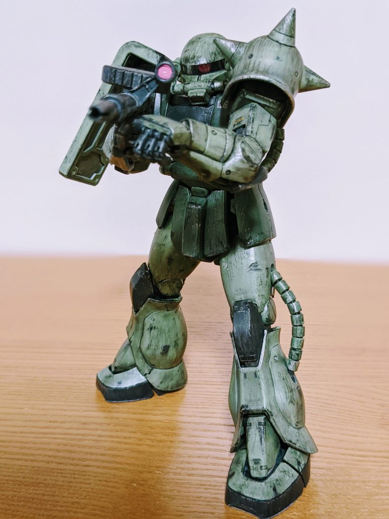 ウェザリングはかなりハードにしました。量産機ですからね、汚れてなんぼでしょ！！笑