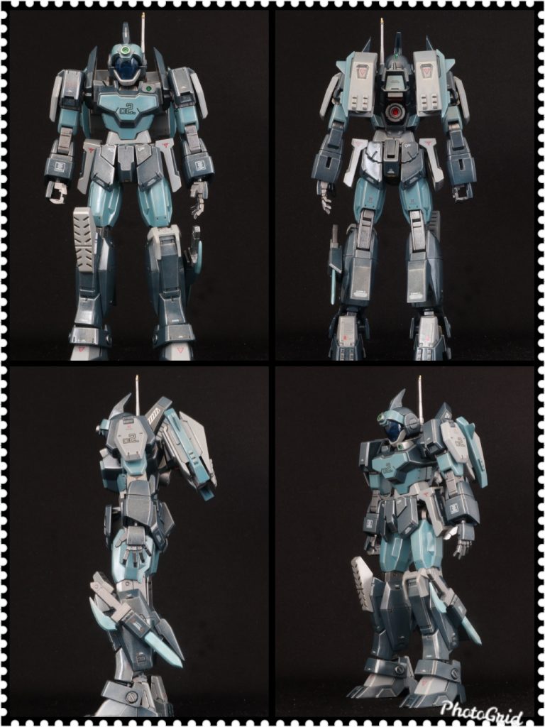 素立ち。各アングルから。バックパックはGエグザスから移植して、サイドにクランシェカスタムのライフルパーツを利用してます。