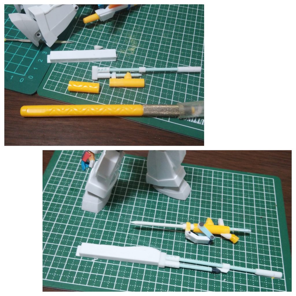 対atライフルを制作開始パイルバンカーはへし折れたデザインナイフから制作