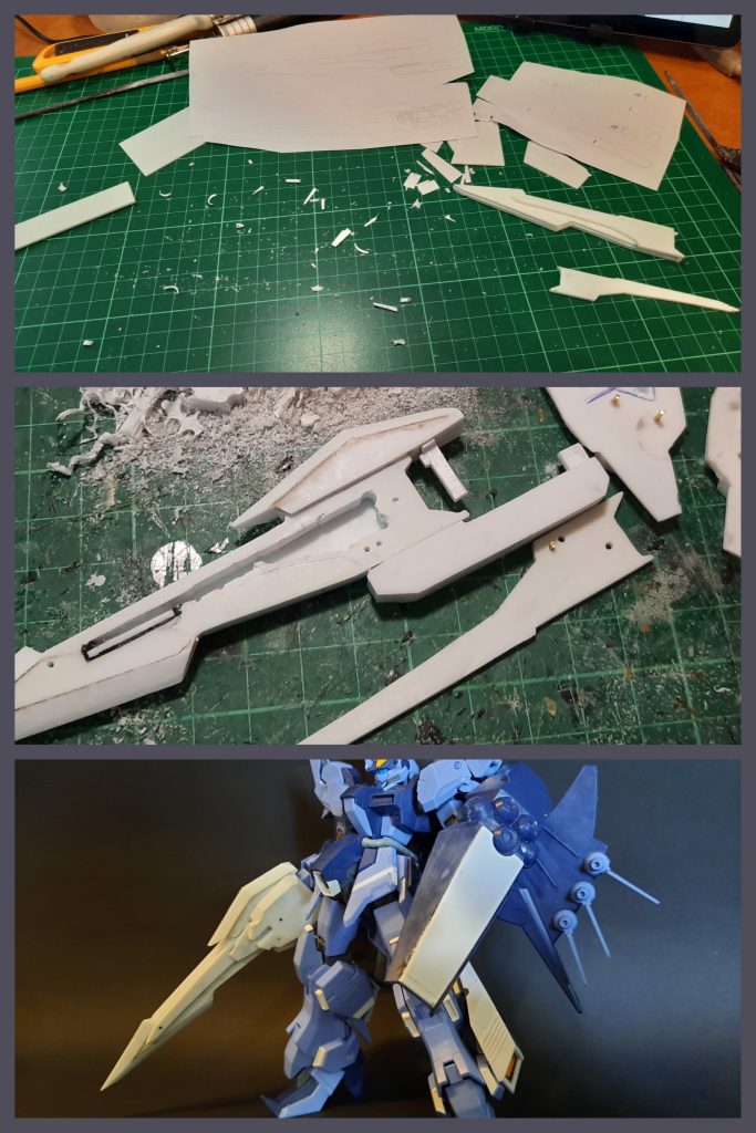 アサルトランスはお馴染みのクリスタで設計図を書き起こして、積層プラバンで作る。