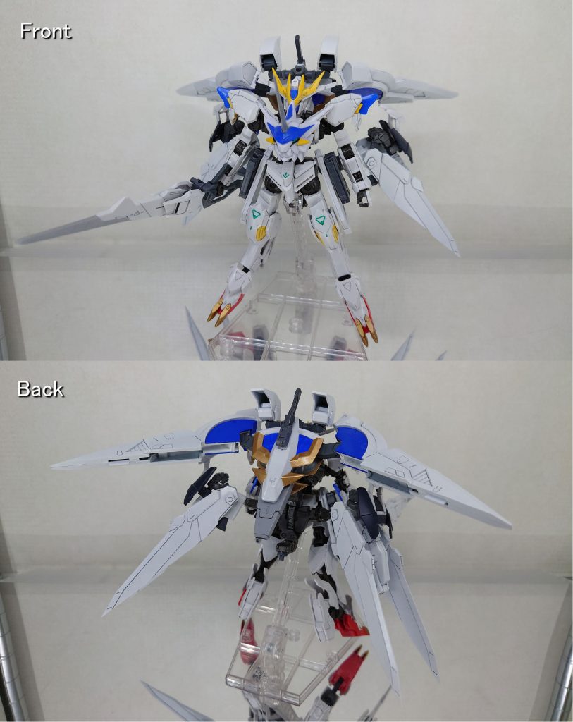 【武装4】・フライトーモードドラゴニックソードを背部に戻し、ウイング状に展開することで飛行形態となる。ブレード状のウイングからエイハブウェーブを放出して飛翔する。エイハブウェーブの影響下においては従来の計器類は役に立たないため、エイハブウェーブの影響下でも使用できる専用の機器を用いている。