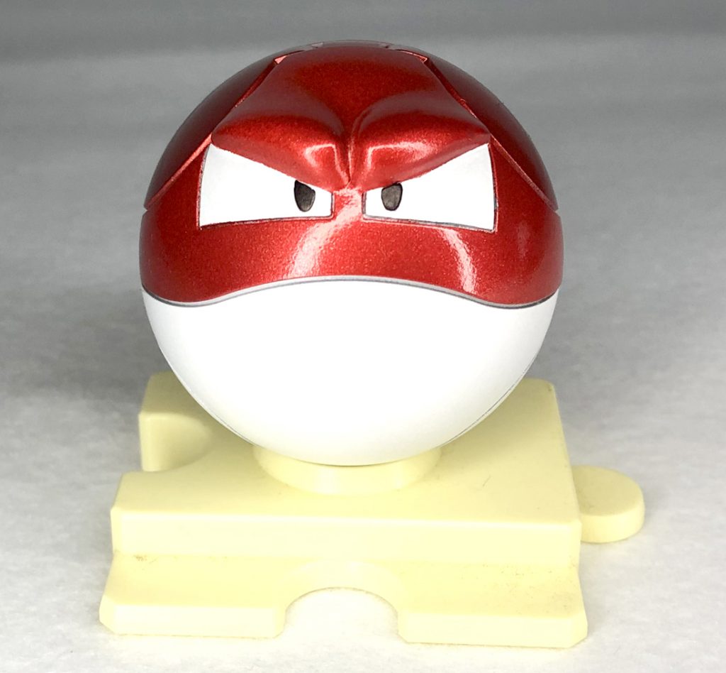 正面ハロプラに三角の白目、それと眉間のシワを足すことで...ここまでビリリダマになるとは思ってもみませんでした💦