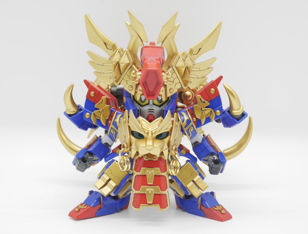 キマイラのオブジェが鎧となり換装した姿婆娑羅頑駄無(バサラガンダム)モチーフはトライオン3名前の由来、、赤流火穏(アルビオン)出身と設定しているため、赤流火穏出身の阿修羅頑駄無や不知火頑駄無や仁王頑駄無にならい仏像等の名前を検索する中で、婆娑羅の語源に