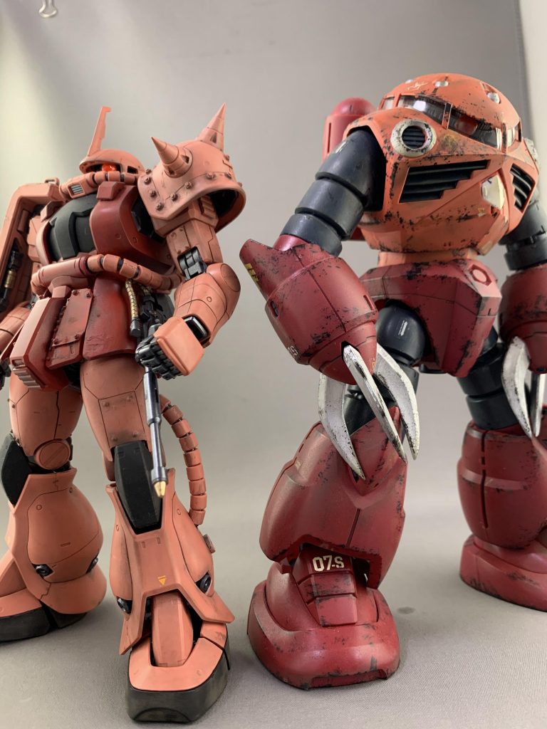 MGシャアザク　全塗装汚し–3枚目/制作者：銭湯民族