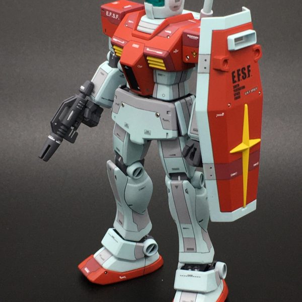 HG ジム スジボリ　マスキング塗装　（2体目を制作）