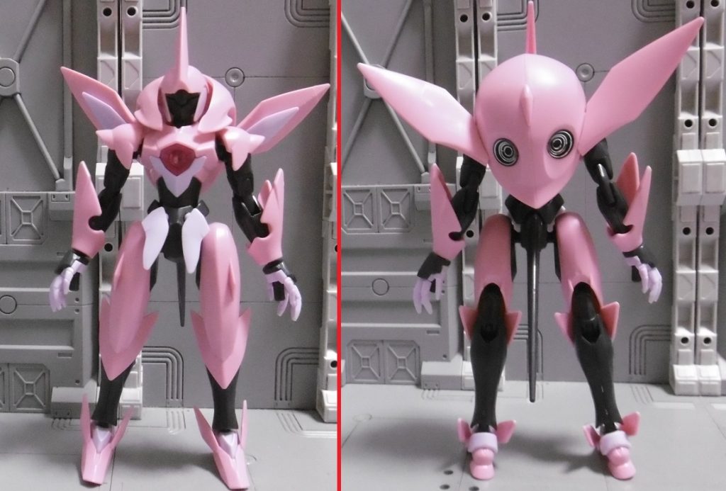 弄る前。最近のではなく数年前の再販時に買ってパチ組み済みな物をバラして作りました。元々は忍者MSのために買っていたのですが、途中で計画が頓挫しパチ組みに。数年越しの悲願成就!一度組んでいた物をバラす際にABS関節への摩擦や負荷を考慮し、塗装はテンションのかからない一部のみに留めました。塗装のためにシールを剥がすと逆に汚くなってしまうので、そのままに。