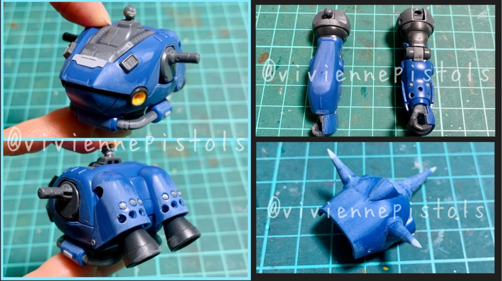 プラ棒を使いスパイクの先を尖らせました。