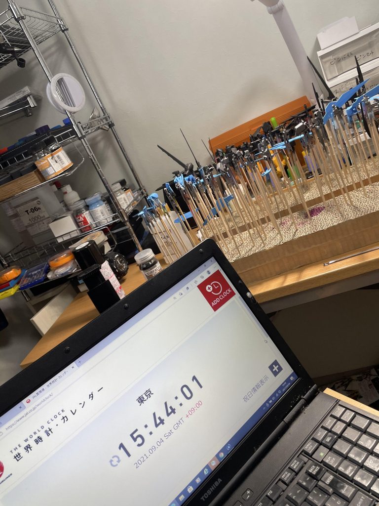 7時間半経過。サフが完了。初めて青サフを使いましたが結構いいですね。