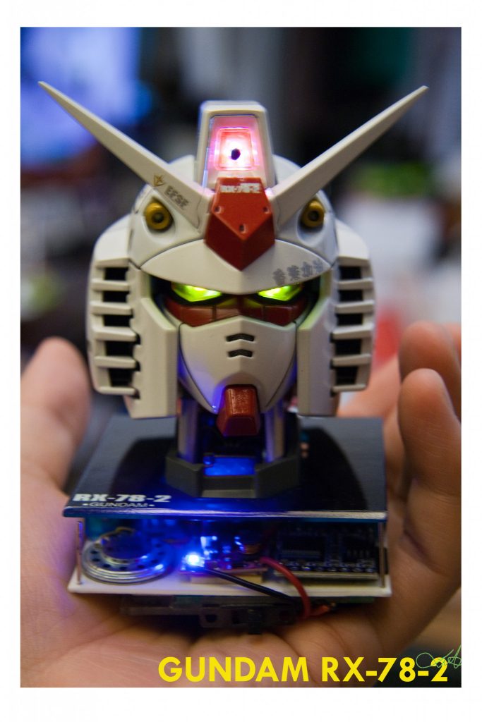ガンダムヘッド-LED電気装飾、電気改造–8枚目/制作者：kwluk717