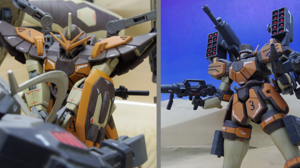 カトル機とトロワ機は、『オペレーション・サンドストーム#Ⅰ』で紹介。https://gumpla.jp/hg/810141『オペレーション・サンドストーム#Ⅲ』に続く。