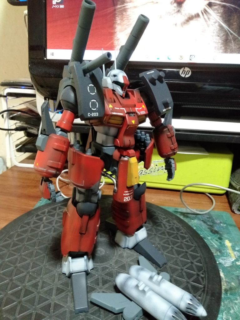 RE/100ガンキャノン・ディテクター(Z-MSV版)　リアルタイプカラー　スプレーミサイル装備型–5枚目/制作者：猫親父