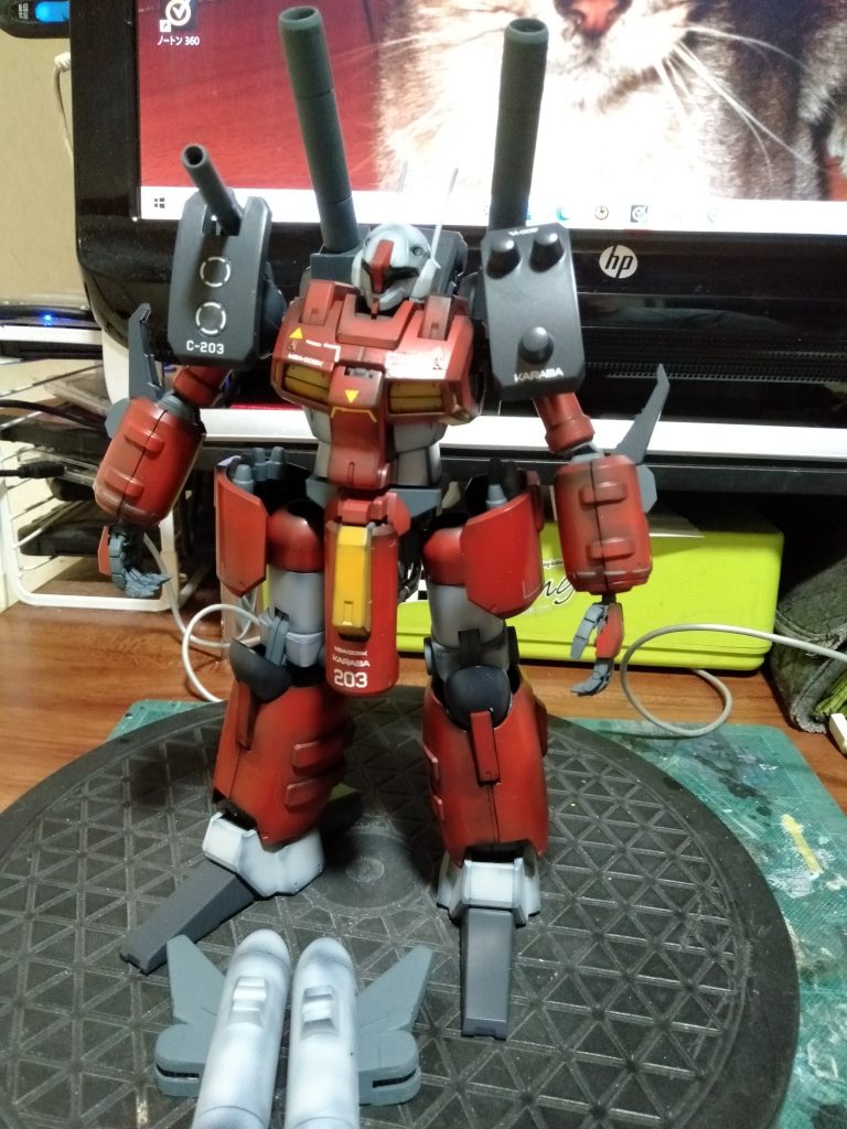 RE/100ガンキャノン・ディテクター(Z-MSV版)　リアルタイプカラー　スプレーミサイル装備型–6枚目/制作者：猫親父