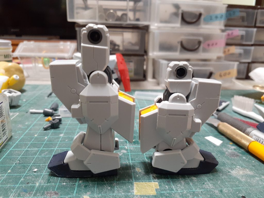 脚部はこんな感じで短縮してます