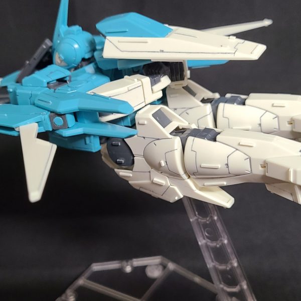 HG クランシェカスタム　凸モールド追加終了腕裏の肉抜きを成型色プラ板で蓋をして処理。可変時でも干渉なし。良かった。（3枚目）