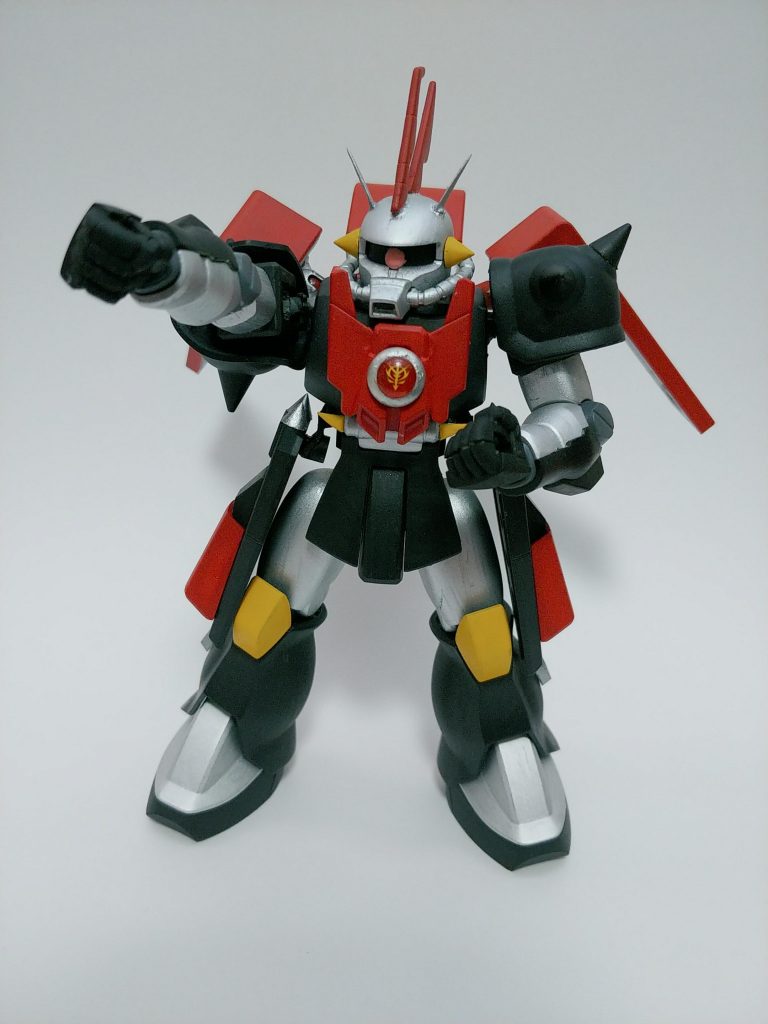 そんなわけでスパロボFのカイザーリスペクトのポーズ。ちなみにザク改ザーと名乗っておきながらザク改のパーツは一切使っていません（オチ）