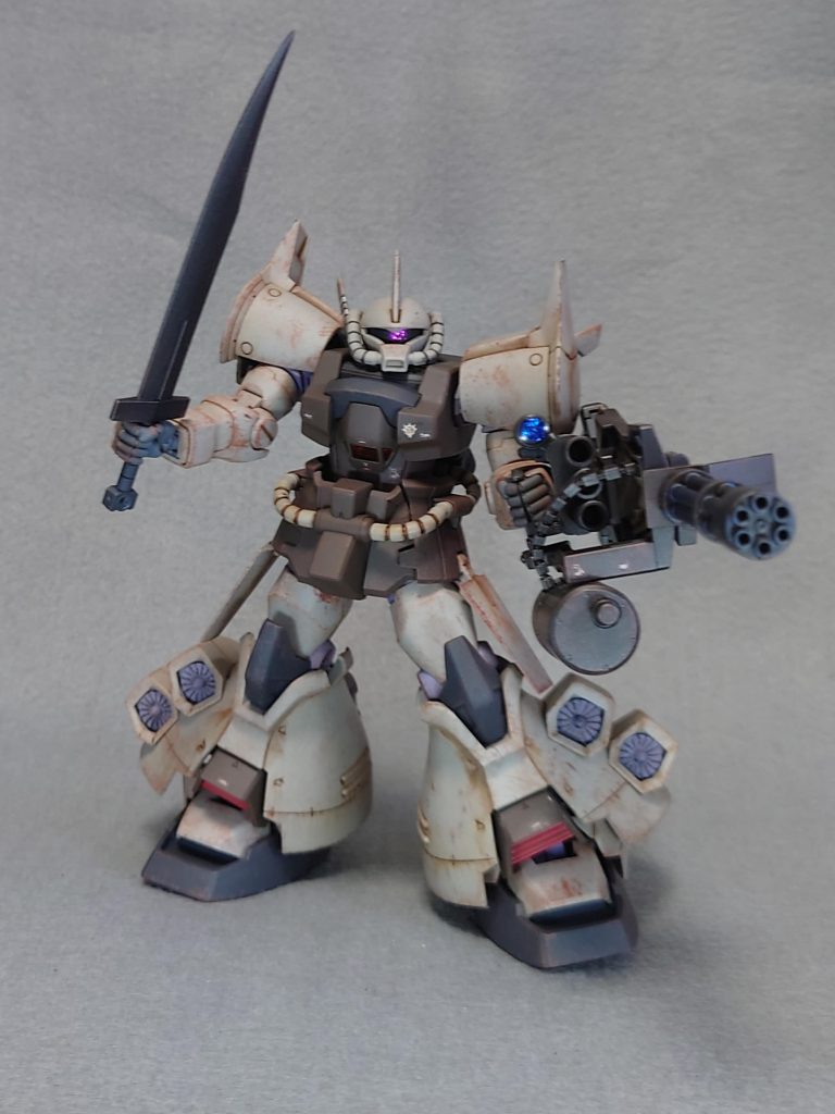 全体的に錆がちょっとやりすぎたかもしれません。仕上げはクレオスのつや消しトップコートをエアブラシで吹きました。