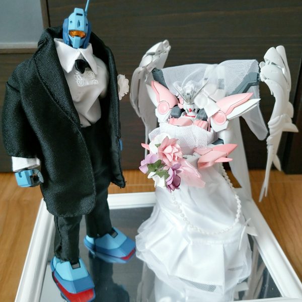 新郎型ネモ＆ウイングガンダムゼロウエディングカスタム