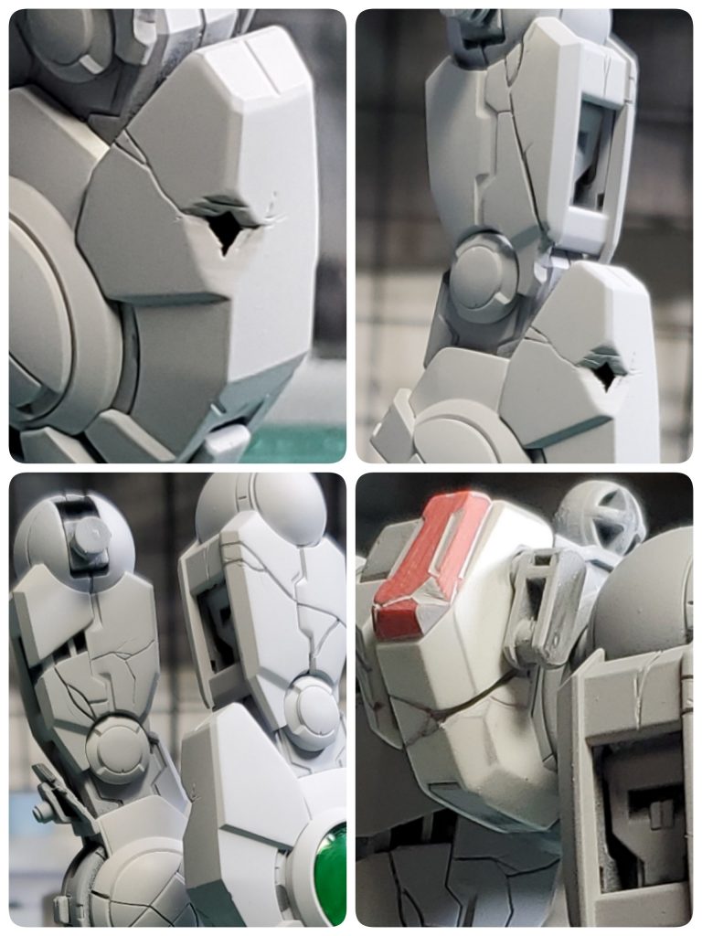 大小様々なダメージを入れています