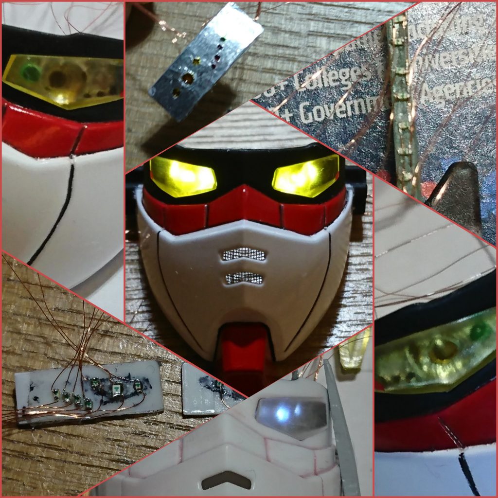 ガンダムヘッド-LED電気装飾、電気改造–2枚目/制作者：kwluk717