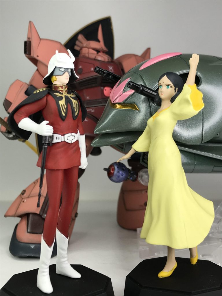 キャラコレ、それぞれの機体と一緒に飾ると、いっそう味わい深いですねー(^^)