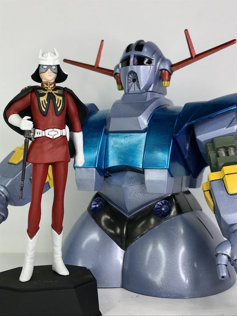 そしてジオング（旧キット）とともに。うーん、両方とも80年代のにおいが素敵！(^^;